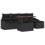 Juego de Sofás de Jardín de 6 piezas con cojines de Polirratán Negro de , Sofás de exterior - Ref: Foro24-3358564, Precio: 44...