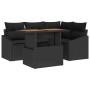 Juego de Sofá de Jardín de 5 Piezas con Cojines Negro Poliratán de , Sofás de exterior - Ref: Foro24-3358571, Precio: 417,27 ...