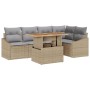 Juego de Sofá de Jardín de 6 Piezas con Cojines Beige de Ratán Sintético de , Sofás de exterior - Ref: Foro24-3358576, Precio...