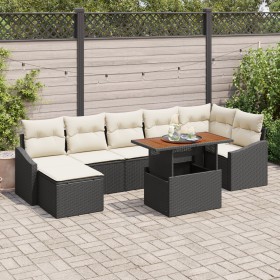 Conjunto de Sofá de Jardín de 8 Piezas con Cojines Negro Poliratán de , Sofás de exterior - Ref: Foro24-3358602, Precio: 531,...