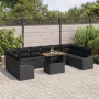 Juego de Sofá de Jardín Set de 11 Negro Rattán y Madera de , Sofás de exterior - Ref: Foro24-3358627, Precio: 784,26 €, Descu...
