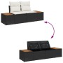 Conjunto de Sofá de Jardín  de 6 Piezas con Cojines Rattan Polímero Negro | Foro24.es | Tu tienda online para hogar, jardín y más Foro24.es