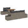 Juego de sofá de jardín de 6 piezas con cojines Gris Ratán de , Sofás de exterior - Ref: Foro24-3358638, Precio: 561,83 €, De...