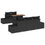 Conjunto de Sofá de Jardín de 6 Piezas con Cojines Negro de Poliratán de , Sofás de exterior - Ref: Foro24-3358641, Precio: 5...
