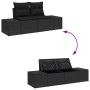 Conjunto de Sofá de Jardín de 6 Piezas con Cojines Negro de Poliratán de , Sofás de exterior - Ref: Foro24-3358641, Precio: 5...