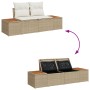 Juego de Sofá de Jardín de 7 Piezas con Cojines Beige Ratán Sintético de , Sofás de exterior - Ref: Foro24-3358647, Precio: 6...