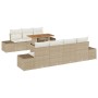 Juego de Sofá de Jardín de 8 Piezas con Cojines Crema Poliratán de , Sofás de exterior - Ref: Foro24-3358661, Precio: 688,09 ...
