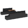 Conjunto de Sofás de Jardín de 8 Piezas con Cojines Ratán Poliéster Negro de , Sofás de exterior - Ref: Foro24-3358662, Preci...
