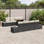 Juego de Sofá de Jardín de 7 Piezas con Cojines Ratán Poliéster Negro | Foro24.es | Tu tienda online para hogar, jardín y más Foro24.es