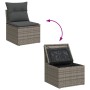 Conjunto de sofá de jardín de 7 piezas con cojines gris ratán poli de , Sofás de exterior - Ref: Foro24-3358673, Precio: 700,...