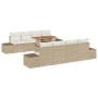 Conjunto de Sofá de Jardín de 7 Piezas con Cojines Beige de Poliratán de , Sofás de exterior - Ref: Foro24-3358675, Precio: 5...