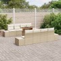 Conjunto de Sofá de Jardín de 7 Piezas con Cojines Beige de Poliratán de , Sofás de exterior - Ref: Foro24-3358675, Precio: 5...