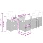 Set de mesa y sillas de jardín 9 pzas y cojines ratán PE negro en Conjuntos de jardín | Comprar online en Foru.es