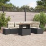 Conjunto de Sofá de Jardín de 6 Piezas con Cojines Negro Ratán Sintético de , Sofás de exterior - Ref: Foro24-3358700, Precio...