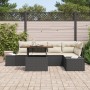 Conjunto de Sofá de Jardín de 6 Piezas con Cojines Negro Ratán Sintético de , Sofás de exterior - Ref: Foro24-3358700, Precio...