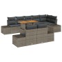 Juego de sofá de jardín de 9 piezas con cojines Gris Ratán PE de , Sofás de exterior - Ref: Foro24-3358715, Precio: 718,91 €,...