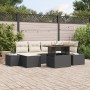 Juego de sofá de jardín de 7 piezas con cojines Negro Poliratán de , Sofás de exterior - Ref: Foro24-3358721, Precio: 507,96 ...