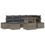 Juego de Sofás de Jardín de 7 Piezas con Cojines Gris Ratán Sintético de , Sofás de exterior - Ref: Foro24-3358722, Precio: 5...