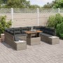 Conjunto de sofá de jardín de 10 piezas con cojines gris poliratán de , Sofás de exterior - Ref: Foro24-3358743, Precio: 709,...