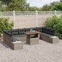 Juego de Sofás de Jardín de 11 Piezas con Cojines Gris Ratán de , Sofás de exterior - Ref: Foro24-3358750, Precio: 778,05 €, ...