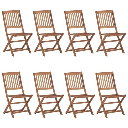 Sillas de exterior plegables 8 uds madera maciza acacia de vidaXL, Sillas de jardín - Ref: Foro24-3074939, Precio: 373,47 €, ...