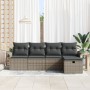 Juego de Sofá de 5 Piezas con Cojines Gris Rattan de Polietileno de , Sofás de exterior - Ref: Foro24-3358858, Precio: 318,35...