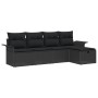 Juego de Sofá de Jardín de 5 Piezas con Cojines Negro Poliratán de , Sofás de exterior - Ref: Foro24-3358862, Precio: 316,72 ...