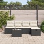 Conjunto de Sofás de Jardín de 6 Piezas con Cojines Negro Poliratán de , Sofás de exterior - Ref: Foro24-3358866, Precio: 363...