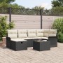 Conjunto de Sofás de Jardín de 7 Piezas con Cojines Negros de Poliratán de , Sofás de exterior - Ref: Foro24-3358886, Precio:...