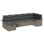 Juego de Sofá de Jardín de 7 Piezas con Cojines Gris Poliratán de , Sofás de exterior - Ref: Foro24-3358898, Precio: 447,46 €...