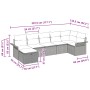 Conjunto de Sofá de Jardín de 7 Piezas con Cojines Beige Ratán Poliéster de , Sofás de exterior - Ref: Foro24-3358899, Precio...