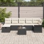 Juego de Sofá de Jardín de 8 Piezas con Cojines Negro Poliratán de , Sofás de exterior - Ref: Foro24-3358906, Precio: 464,95 ...