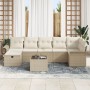 Juego de Sofá de Jardín de 8 Piezas con Cojines Beige Poliratán de , Sofás de exterior - Ref: Foro24-3358910, Precio: 546,07 ...