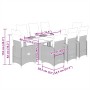 Set de mesa y sillas de jardín 9 pzas y cojines ratán PE negro en Conjuntos de jardín | Comprar online en Foru.es
