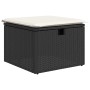 Conjunto de Sofá de Jardín de 6 Piezas con Cojines Negro de Ratán Poliéster de , Sofás de exterior - Ref: Foro24-3358916, Pre...