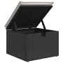 Conjunto de sofá de jardín de 4 piezas con cojines en ratán negro de , Sofás de exterior - Ref: Foro24-3359046, Precio: 265,9...