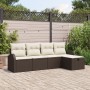 Conjunto de Sofás de Jardín de 5 Piezas con Cojines Ratán Poliratan Marrón de , Sofás de exterior - Ref: Foro24-3359057, Prec...