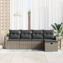 Conjunto de Sofá de Jardín de 5 Piezas con Cojines Gris Poliratán de , Sofás de exterior - Ref: Foro24-3359058, Precio: 316,2...