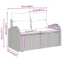 Conjunto de Sofá de Jardín de 5 Piezas con Cojines en Poliratán Gris Claro de , Sofás de exterior - Ref: Foro24-3359061, Prec...