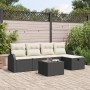 Conjunto de Sofá de Jardín de 6 Piezas con Cojines de Poliratán Negro de , Sofás de exterior - Ref: Foro24-3359066, Precio: 3...