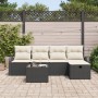 Conjunto de Sofá de Jardín de 6 Piezas con Cojines de Poliratán Negro de , Sofás de exterior - Ref: Foro24-3359066, Precio: 3...