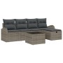 Sofá de Jardín de 6 Piezas con Cojines Gris de Ratán Sintético de , Sofás de exterior - Ref: Foro24-3359068, Precio: 364,26 €...