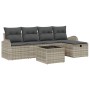Conjunto de Sofá de Jardín de 6 Piezas con Cojines Ratán Poligrey de , Sofás de exterior - Ref: Foro24-3359071, Precio: 374,8...