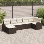 Conjunto de sofá de jardín de 7 piezas con cojines marrón de poliratán de , Sofás de exterior - Ref: Foro24-3359097, Precio: ...