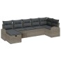 Set de sofá de jardín de 7 piezas con cojines gris ratán de , Sofás de exterior - Ref: Foro24-3359098, Precio: 445,49 €, Desc...