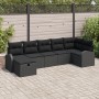 Juego de Sofá de Jardín de 7 Piezas con Cojines Negro Ratán Poliéster de , Sofás de exterior - Ref: Foro24-3359102, Precio: 4...