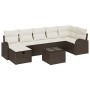 Conjunto de sofá de jardín de 8 piezas con cojines marrón en ratán sintético de , Sofás de exterior - Ref: Foro24-3359107, Pr...