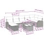 Conjunto de sofá de jardín de 8 piezas con cojines marrón en ratán sintético de , Sofás de exterior - Ref: Foro24-3359107, Pr...