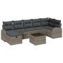 Juego de Sofá de Jardín de 8 Piezas con Cojines Grises de Poli Rattan de , Sofás de exterior - Ref: Foro24-3359108, Precio: 4...