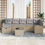 Conjunto de sofá de jardín de 8 piezas con cojines beige de ratán sintético de , Sofás de exterior - Ref: Foro24-3359109, Pre...